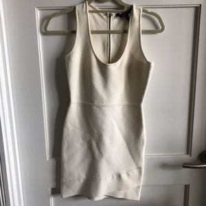 White BCBG Maxazria bodycon dress